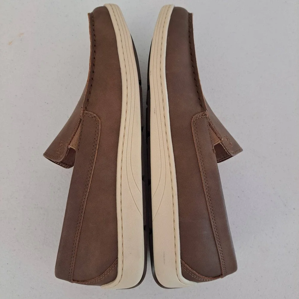 IZOD Loafers Mens Size 10 Brown Memory‎ Foam Slip On Moc Toe Shoes 1263-567